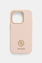 Чохол на телефон Guess iPhone 15 Pro 6.1" для телефону рожевий GUHCP15LM4DGPP