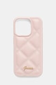 Guess telefon tok iPhone 15 Pro 6.1" telefonhoz rózsaszín GUHCP15LPSQSQSP