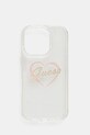Guess etui na telefon iPhone 16 Pro 6.3" wzorzyste transparentny GUHCP16LHCHGSPT