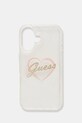 Guess etui na telefon iPhone 16 6.1" na telefon transparentny GUHCP16SHCHGSPT