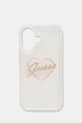 Obal na telefon Guess iPhone 16 6.1" na mobil průhledná GUHCP16SHCHGSPT