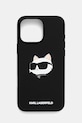 Obal na telefon Karl Lagerfeld iPhone 16 Pro Max 6.9" na mobil černá KLHMP16XSCHPPLK