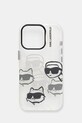 Karl Lagerfeld etui na telefon iPhone 16 Pro na telefon transparentny KLHCP16LHMCHKCT
