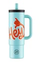 Термокружка 24bottles Straw 800ml Blue голубой Straw.800.Hey