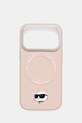 Karl Lagerfeld etui na telefon iPhone 17 Pro na telefon różowy KLHMP17LPSMLRCHP