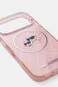 Karl Lagerfeld etui na telefon iPhone 17 Pro KLHMP17LHMKBKCHOP różowy AA00