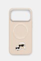 Karl Lagerfeld etui na telefon iPhone 17 Pro Max aplikacja beżowy KLHMP17XPSMLRKCE