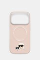 Karl Lagerfeld etui na telefon iPhone 17 Pro na telefon różowy KLHMP17LPSMLRKCP