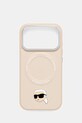 Karl Lagerfeld etui na telefon iPhone 17 Pro na telefon beżowy KLHMP17LPSMLRKLE