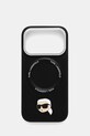 Karl Lagerfeld etui na telefon iPhone 17 Pro aplikacja czarny KLHMP17LPSMLRKLK