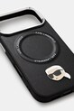 Karl Lagerfeld husă pentru telefon iPhone 17 Pro KLHMP17LPSMLRKLK negru AA00