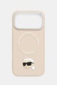 Karl Lagerfeld etui na telefon iPhone 17 Pro Max na telefon beżowy KLHMP17XPSMLRKLE
