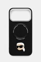 Karl Lagerfeld husă pentru telefon iPhone 17 Pro Max pentru telefon negru KLHMP17XPSMLRKLK