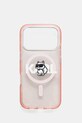 Karl Lagerfeld etui na telefon iPhone 17 Pro na telefon różowy KLHMP17LHGCHGKBP