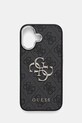 Guess etui na telefon iPhone 17 na telefon czarny GUHCP17SP4G4SMCK