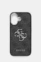 Guess etui na telefon iPhone 17 na telefon czarny GUHCP17SP4G4SMCK
