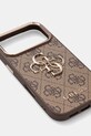 Guess etui na telefon iPhone 17 Pro GUHCP17L4GMGCBR brązowy AA00