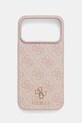 Guess etui na telefon iPhone 17 Pro Max na telefon różowy GUHMP17XP4SM4MP
