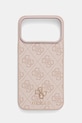 Guess etui na telefon iPhone 17 Pro Max na telefon różowy GUHMP17XP4SM4MP