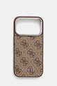 Puzdro na mobil Guess iPhone 17 Pro na mobil hnedá GUHMP17LP4GSSMCW
