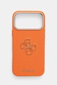 Puzdro na mobil Guess iPhone 17 Pro Max na mobil oranžová GUHCP17X5PS4RGGO