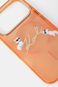 Karl Lagerfeld etui na telefon iPhone 17 Pro KLHMP17L5HKSCAO pomarańczowy AA00