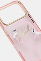 Karl Lagerfeld Etui na telefon iPhone 17 Pro KLHMP17L5HKSCAP różowy AA00