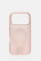 Karl Lagerfeld etui na telefon iPhone 17 Pro różowy KLHMP17L5HSKMEDP