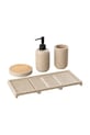 J-Line set de accesorii pentru baie din plastic 58088. bej AA00