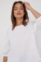 Lněná halenka Marc O'Polo bílá M04130541155