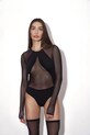 Saint Body body BODYSUIT SLEEVELESS WITH CUT slim nero SB.620