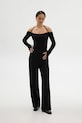 Bodi Saint Body OFF SHOULDER NECK SNAP BODYSUIT SB.612 crna AA00