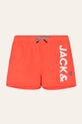 oranžová Jack & Jones - Detské plavkové šortky 128-176 cm Chlapčenský