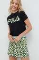 Fila piżama bawełniana nadruk czarny FPS4083