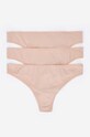 Tangá women'secret 3-pak 7682956 béžová AA00