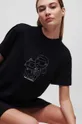 črna Bombažna spalna srajca Karl Lagerfeld