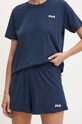 Fila set de pijama de bumbac bleumarin FPS4176