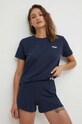 Fila pijamale de bumbac set bleumarin FPS4180