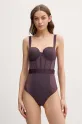 Dkny body dzianina fioletowy DK6008