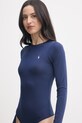 Polo Ralph Lauren body damskie bawełniane z elastanem 4P0490 granatowy