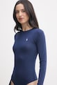 Polo Ralph Lauren body damskie bawełniane z elastanem 4P0490 granatowy