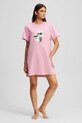 Хлопковая ночная рубашка Karl Lagerfeld IKON розовый A3W45007