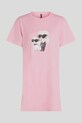 Хлопковая ночная рубашка Karl Lagerfeld IKON A3W45007 розовый