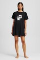 Бавовняна нічна сорочка Karl Lagerfeld IKON бавовна чорний A3W45007