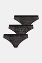 Fila stringi 3-pack dzianina czarny FU6356.3
