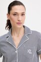 Bavlněné pyžamo Lauren Ralph Lauren námořnická modř ILN82313