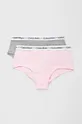 siva Calvin Klein Underwear - Dječje gaćice 110-176 cm (2-pack) Za djevojčice