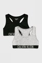 Calvin Klein Underwear - Detská podprsenka 128-176 cm (2-pak) 2-pak sivá G80G800143