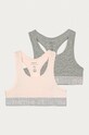 Name it - Biustonosz sportowy dziecięcy 116-164 cm (2-pack) melanż różowy 13168347