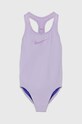 Nike Kids jednoczęściowy strój kąpielowy dziecięcy miękka fioletowy NESSB711